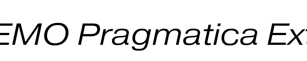  DEMO Pragmatica Extended Light Italic