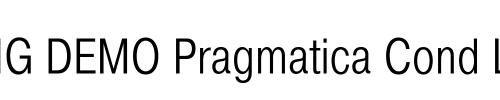  DEMO Pragmatica Cond Light Regular