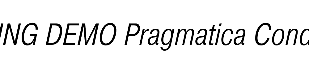  DEMO Pragmatica Cond Light Italic