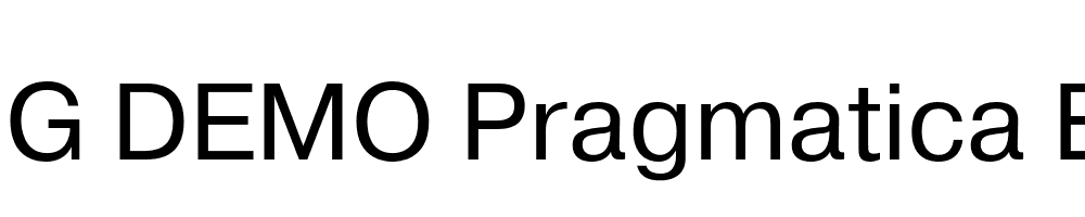  DEMO Pragmatica Book Regular