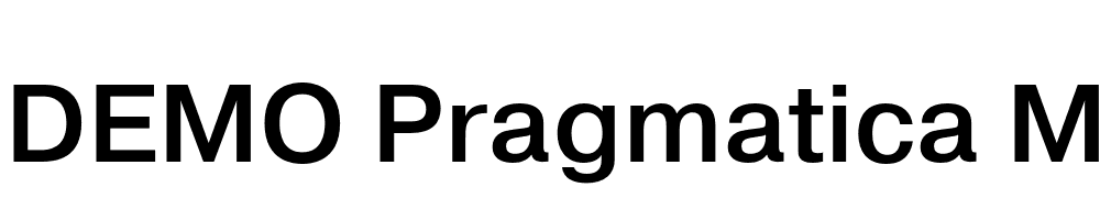  DEMO Pragmatica Medium Regular