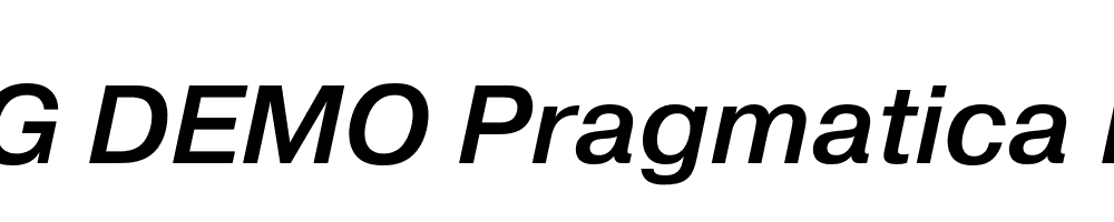  DEMO Pragmatica Medium Italic