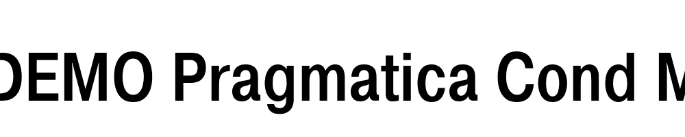  DEMO Pragmatica Cond Medium Regular