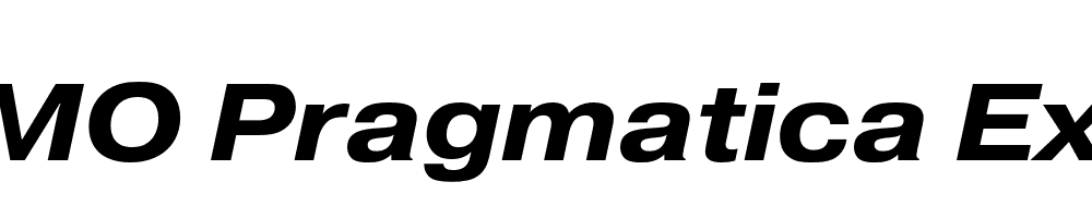  DEMO Pragmatica Extended Bold Italic