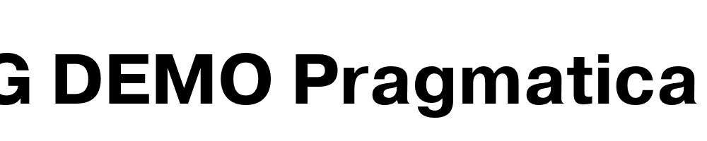  DEMO Pragmatica Bold Regular