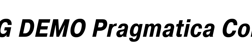  DEMO Pragmatica Cond Bold Italic