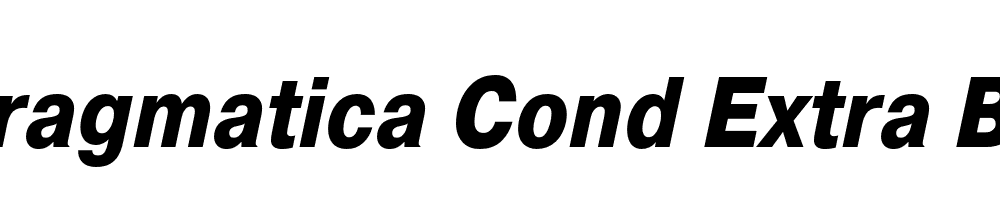  DEMO Pragmatica Cond Extra Bold Italic