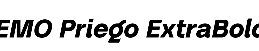 FSP DEMO Priego ExtraBold Italic