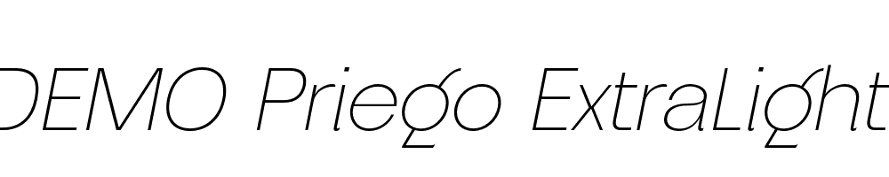 FSP DEMO Priego ExtraLight Italic