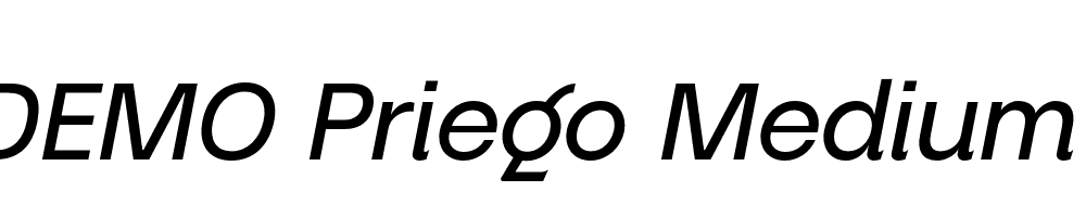 FSP DEMO Priego Medium Italic