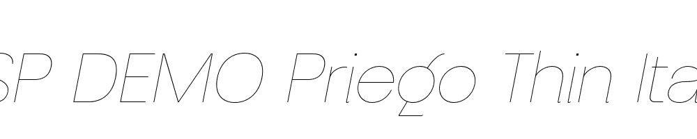 FSP DEMO Priego Thin Italic