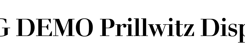  DEMO Prillwitz Display PRO Bold