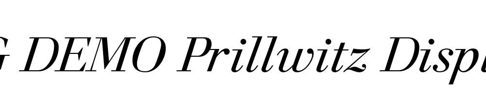  DEMO Prillwitz Display PRO Italic