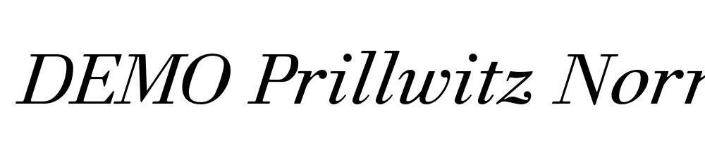  DEMO Prillwitz Normal PRO Italic