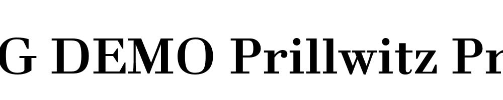  DEMO Prillwitz Press PRO Bold