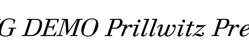  DEMO Prillwitz Press PRO Italic