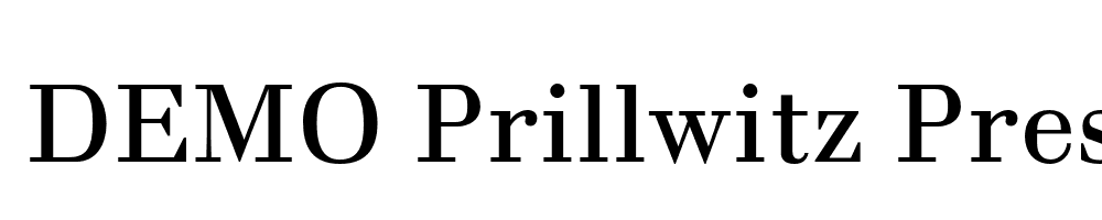  DEMO Prillwitz Press PRO Regular