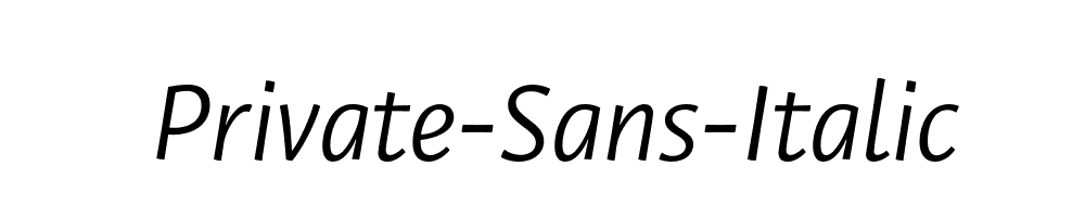 Private-Sans-Italic