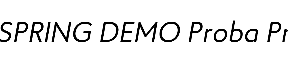  DEMO Proba Pro Italic