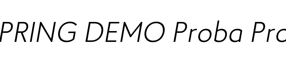  DEMO Proba Pro Lt Italic