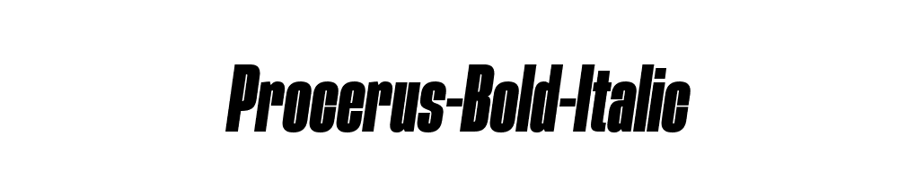 Procerus-Bold-Italic