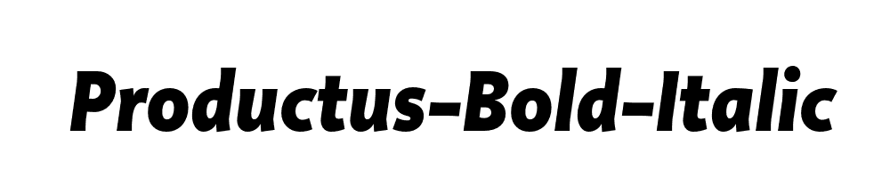 Productus-Bold-Italic