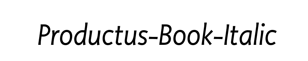 Productus-Book-Italic