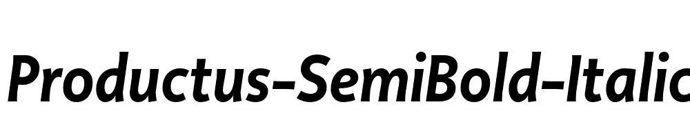 Productus-SemiBold-Italic