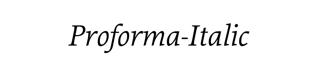 Proforma-Italic