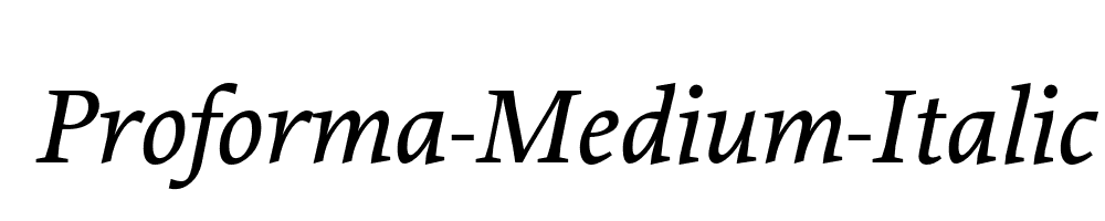 Proforma-Medium-Italic