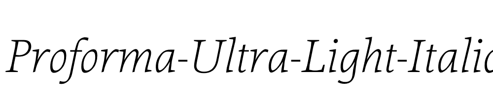 Proforma-Ultra-Light-Italic