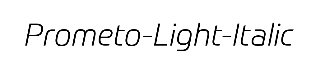 Prometo-Light-Italic