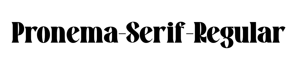 Pronema-Serif-Regular