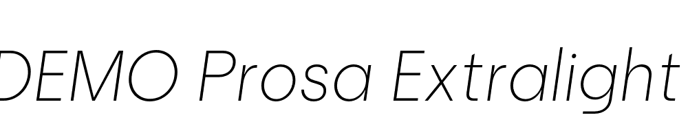 FSP DEMO Prosa Extralight Italic