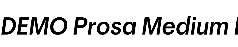 FSP DEMO Prosa Medium Italic