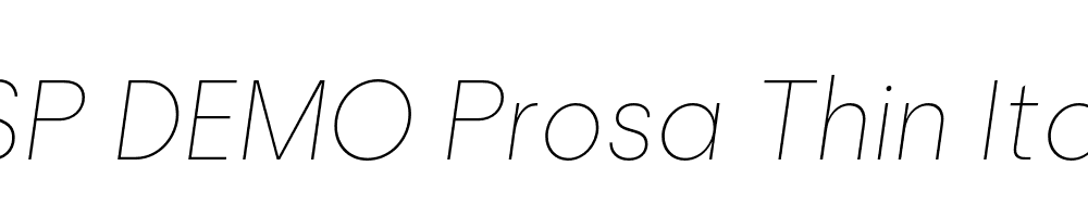 FSP DEMO Prosa Thin Italic