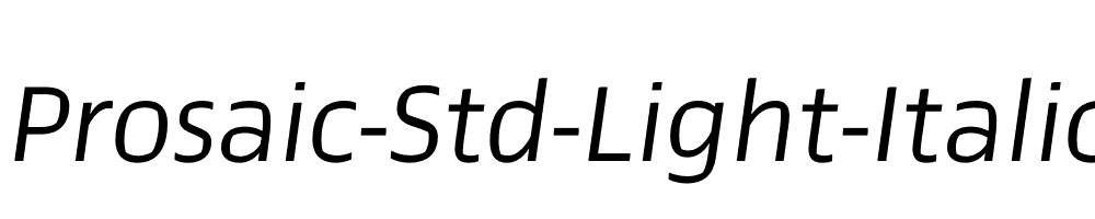 Prosaic-Std-Light-Italic