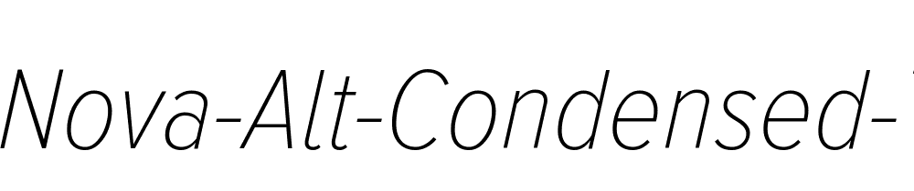 Proxima Nova Alt Condensed Thin Italic