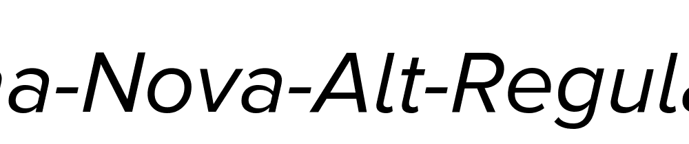 Proxima Nova Alt Regular Italic