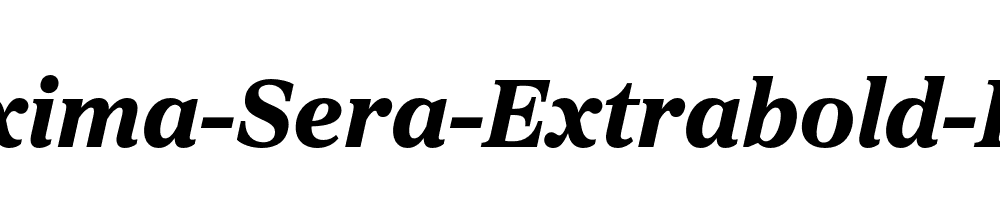 Proxima-Sera-Extrabold-Italic