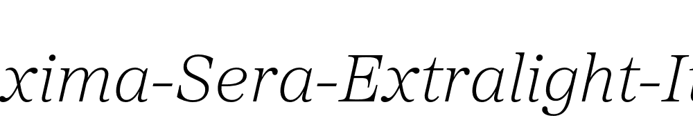 Proxima-Sera-Extralight-Italic