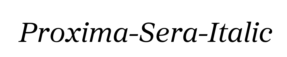 Proxima-Sera-Italic