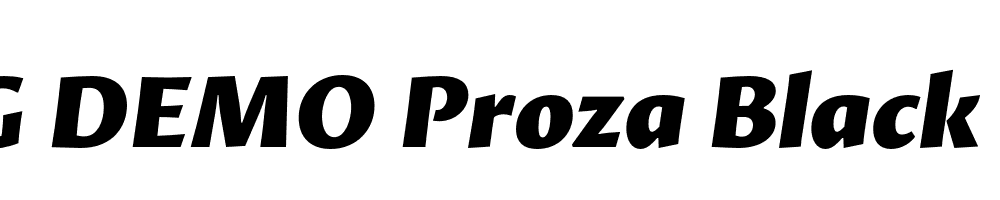  DEMO Proza Black Italic Regular