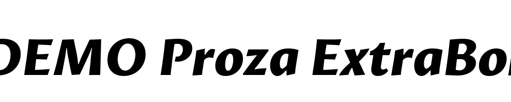  DEMO Proza ExtraBold Italic Regular