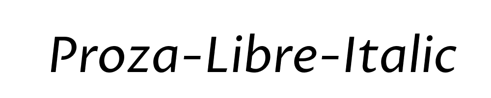 Proza-Libre-Italic