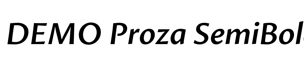  DEMO Proza SemiBold Italic Regular