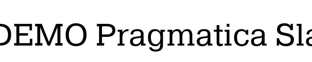  DEMO Pragmatica Slab Book Regular