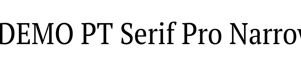  DEMO PT Serif Pro Narrow Book Regular