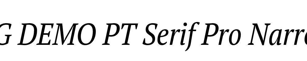  DEMO PT Serif Pro Narrow Book Italic