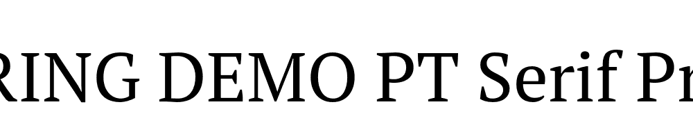  DEMO PT Serif Pro Regular